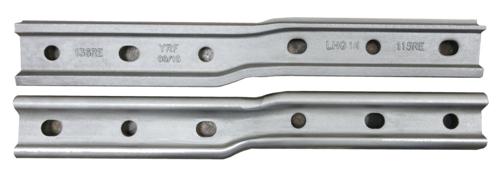 136 115RE Compromise Joint Bar with 1 4 Worn Out