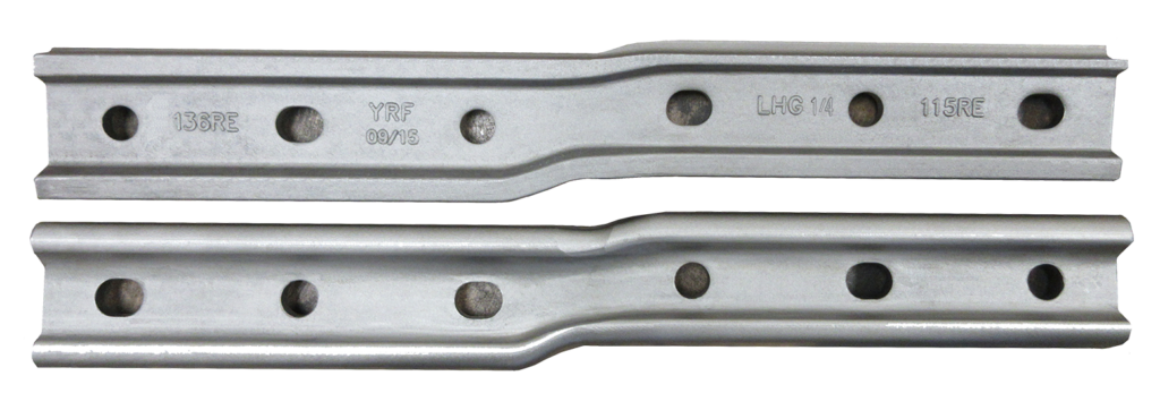 136 115RE Compromise Joint Bar with 1 4 Worn Out